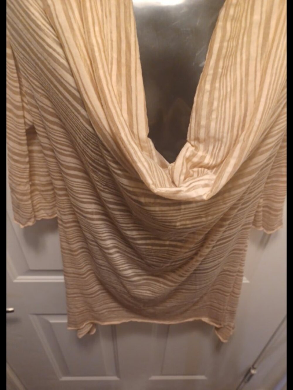 Sheer Top or dress with cowl neck - small